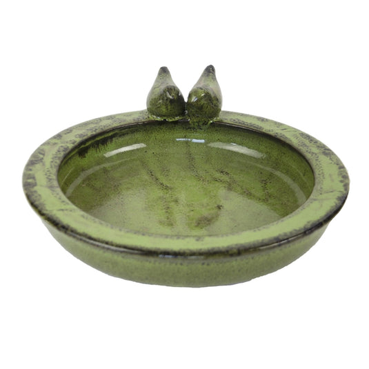 Esschert design vogelbad keramiek groen