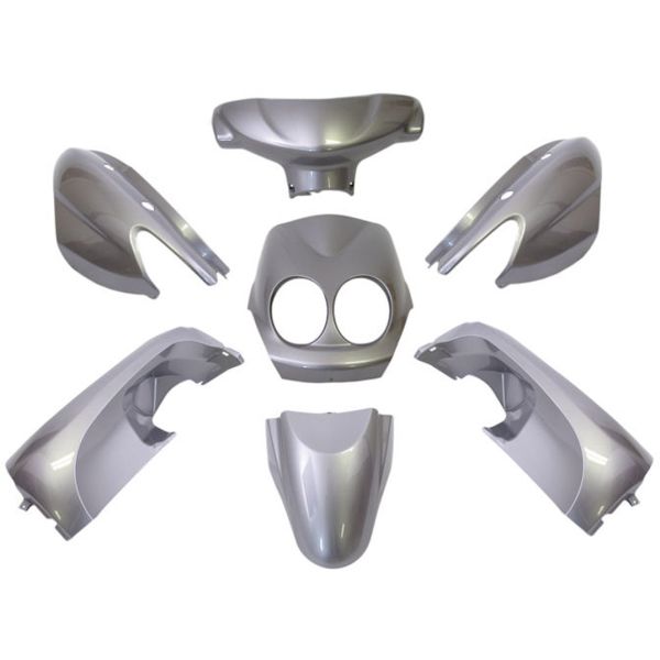 Load image into Gallery viewer, Edge plaatset 9-delig voor yamaha neo's - vanaf bouwjaar 2008 tot 2011 - 2 en 4 takt model - metallic zilver
