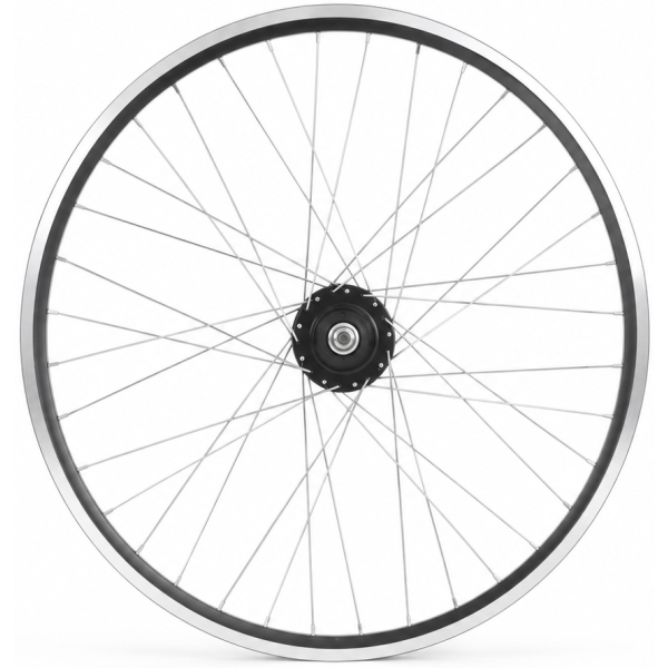 Load image into Gallery viewer, Shimano achterwiel 28 aluminium zac 2000 velg zwart zilver - sg-c6001-8r nexus 8 naaf en rvs spaken
