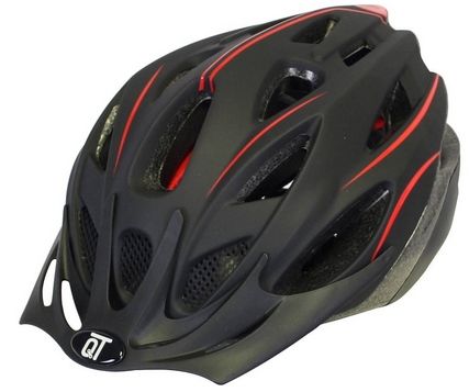 bicycle helmet fuse unisex matt black/red size l