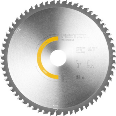 Festool accessoires festool cirkelzaagblad voor hout | wood fine cut | ø 216mm asgat 30mm 60t - 500125