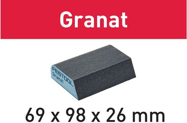 Festool accessoires schuurblok granat | 69x98x26 | 120 co gr 6 - 201084
