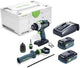 Festool tpc 18 4 5.0 4.0 i-plus | quadrive accu klopboormachine 18v in systainer (1x 5.0ah accu + 1x 4.0ah accu + tcl 6 snellader) - 577651