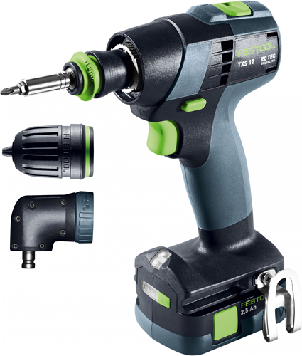 Afbeelding laden in galerijviewer, Festool accu-schroefboormachine txs 12 2,5-set (2x 2.5ah accu + lader) - 576874
