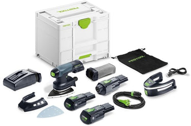 Festool dtsc 400 3.0 i-set | accu deltaschuurmachine 18v in systainer sys3-combi m 287 (2x 3.0ah accu + tcl 6 snellader) - 578851