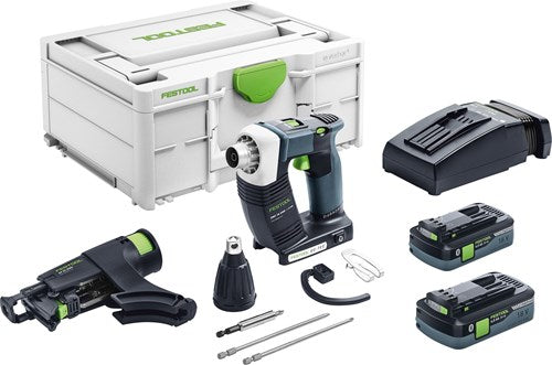 Load image into Gallery viewer, Festool dwc 18-2500 hpc 4.0 i-plus | duradrive accu schroefautomaat 18v 2500rpm in systainer sys3 m 187 (2x 4.0ah accu + lader) - 576498
