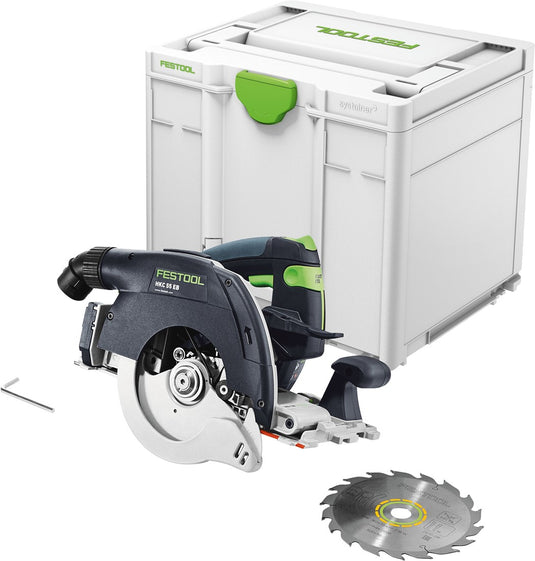 Festool hkc 55 eb-basic | accu-pendelkapzaag | zonder accu's lader | in koffer - 576163