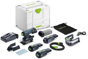 Festool rtsc 400 3.0 i-set | accu vlakschuurmachine 18v in systainer (2x 3.0ah accu + tcl 6 snellader) - 578934