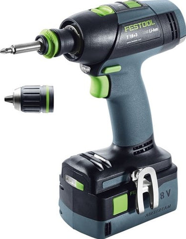 Festool t 18+3 hpc 4,0 i-plus accuschroefboormachine | li-ion 4.0ah - 576446