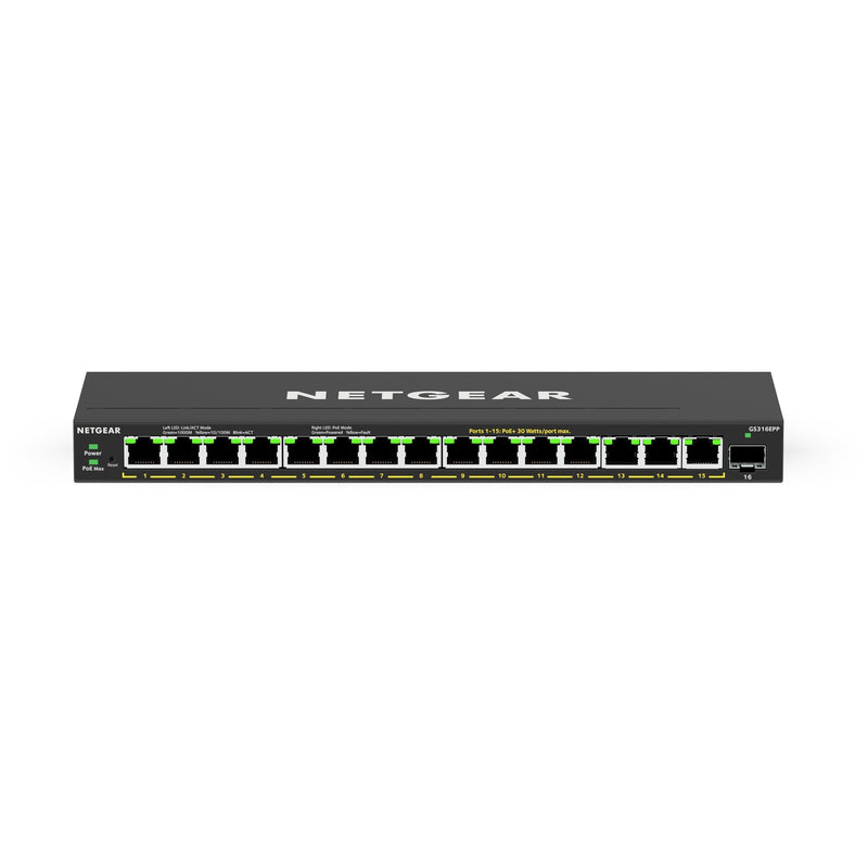 Load image into Gallery viewer, Netgear gs316epp switch (zwart)

