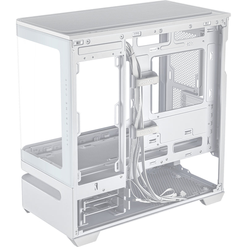 Load image into Gallery viewer, Asus prime ap202 midi tower behuizing (wit | 2x usb-a | 1x usb-c | rgb | tempered glass)
