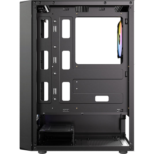 Antec ax26 rgb elite midi tower behuizing (zwart | 3x usb-a | tempered glass)