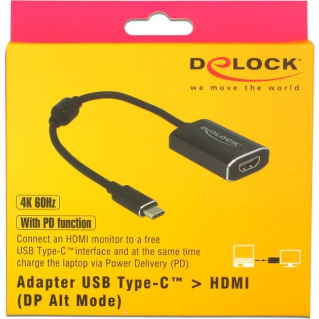 Load image into Gallery viewer, Delock usb-c (male) > hdmi (female) adapter (donkergrijs, 0,2 meter, 4k 60hz)

