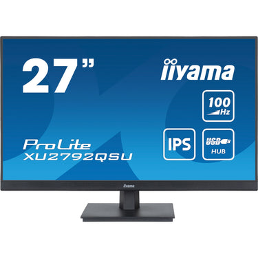 Iiyama prolite xu2792qsu-b6 27 monitor (zwart (mat), hdmi, displayport, 4x usb-a, usb-b)