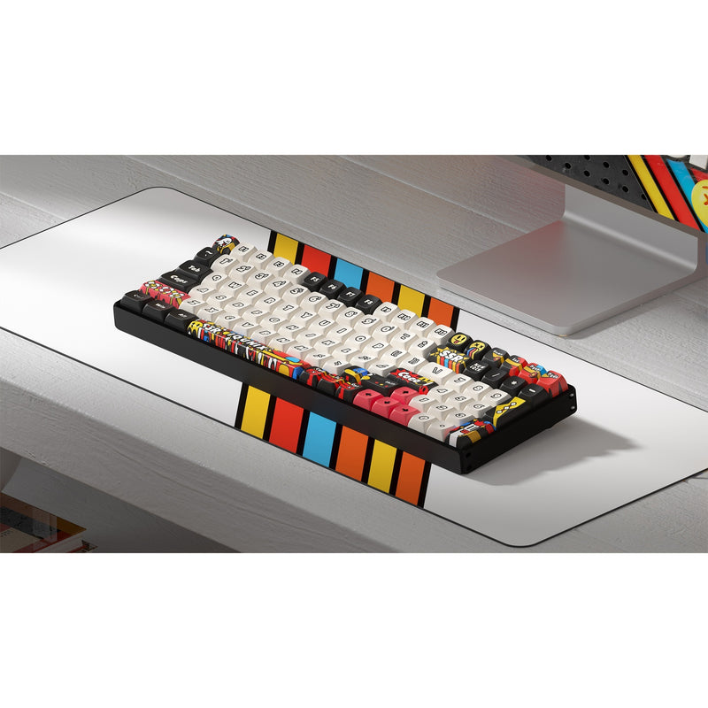 Load image into Gallery viewer, Iqunix f97 graffiti diary wireless mechanical keyboard (zwart, us lay-out (qwerty), cherry mx silent red, 96%, rgb leds, 96%, hot-swappable, pbt, 2.4ghz | bluetooth 5.1 | usb-c)
