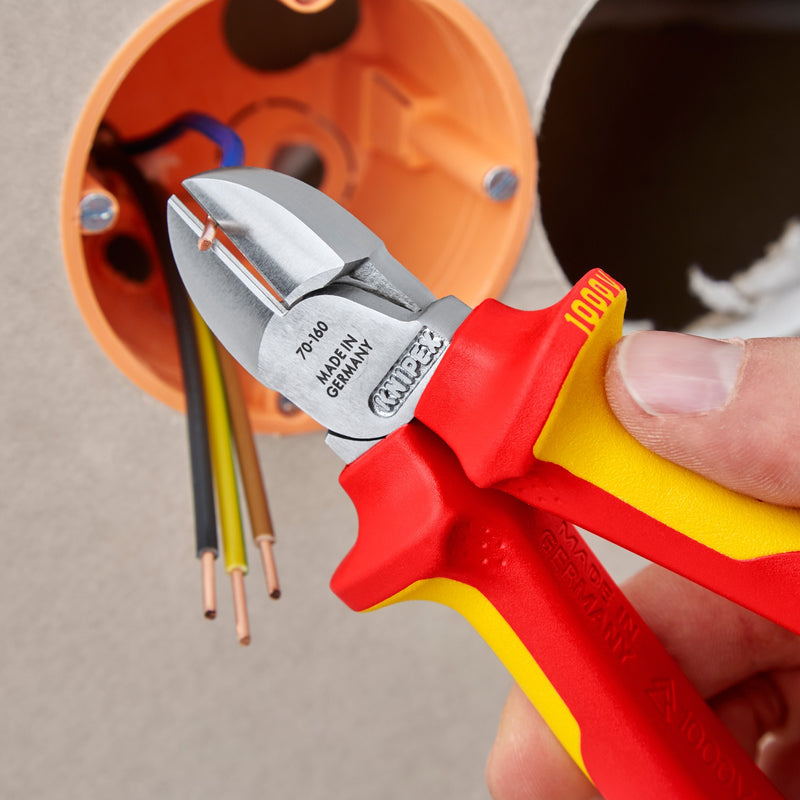 Load image into Gallery viewer, Knipex zijsnijtang vde 70 06 160 kniptang (rood geel, vde-getest)
