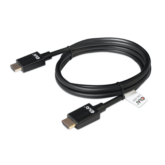 Club 3d gecertificeerde ultra high speed hdmi 2.1 kabel (zwart, 2 meter, 8k)