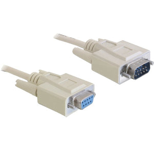 Delock serial rs-232 extension 9-pin male naar 9-pin female kabel (2 meter)
