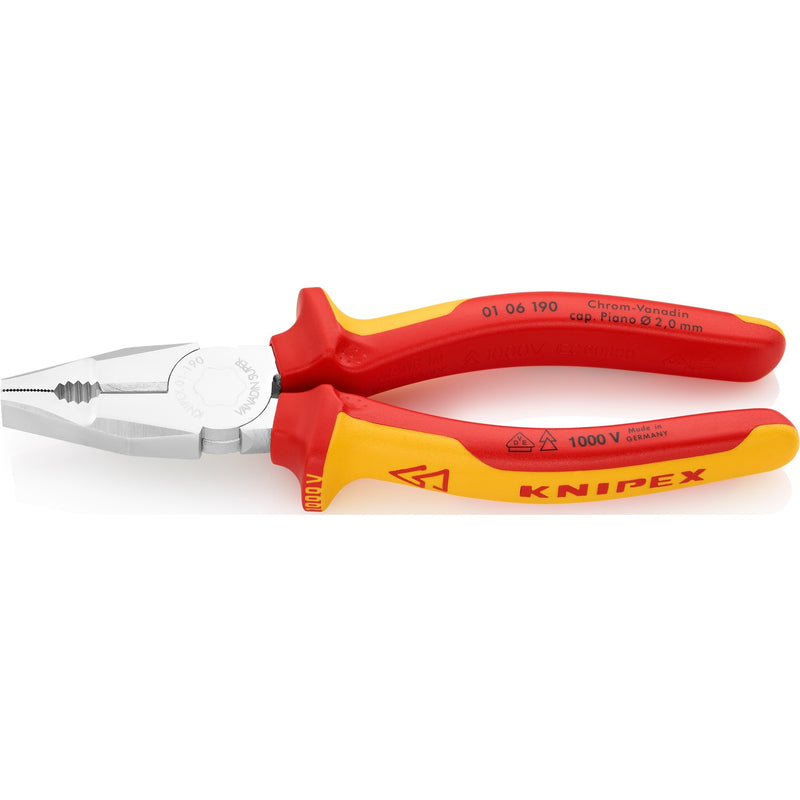 Load image into Gallery viewer, Knipex kombitang 01 06 190 combinatietang (rood geel)
