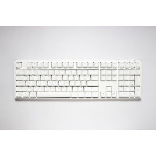 Ducky one 3 classic pure white, toetsenbord (wit, us lay-out, cherry mx silent red, rgb led, double-shot pbt, hot-swappable, quack mechanics)