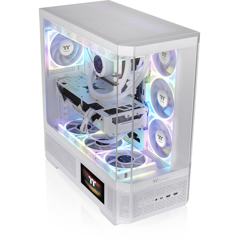 Load image into Gallery viewer, Thermaltake view 370 tg argb snow midi tower behuizing (wit | 2x usb-a | 1x usb-c | rgb | tempered glass)

