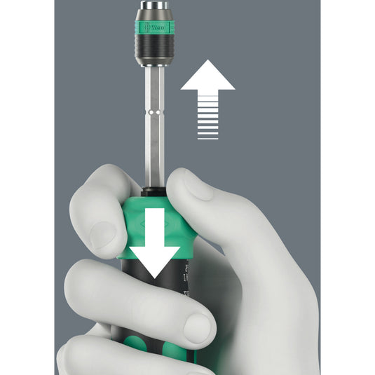 Wera kraftform kompakt 25 ra-r met etui, 6‑delig bitset (zwart groen)