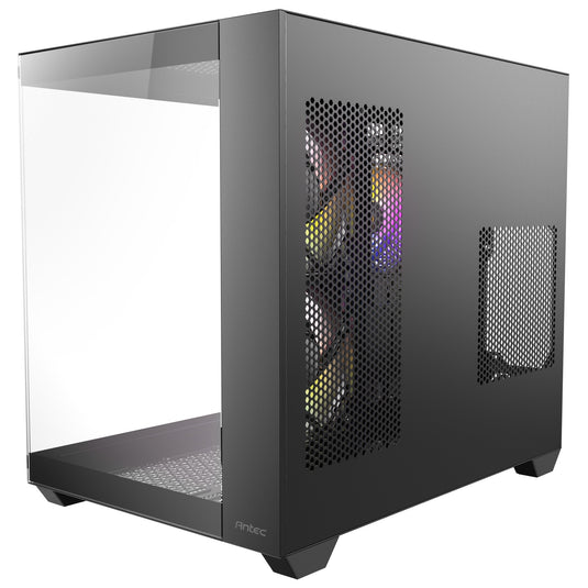 Antec cx800 argb midi tower behuizing (zwart | 2x usb-a | tempered glass)
