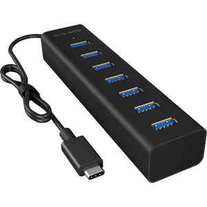 Icy box ib-hub1700-c3 usb-hub (zwart)