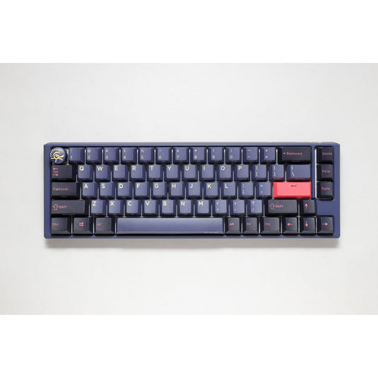 Ducky one 3 cosmic blue sf rgb mechanisch toetsenbord (donkerblauw, us lay-out (qwerty), cherry mx red, 65%, rgb leds, double-shot pbt, hot-swappable, quack mechanics)