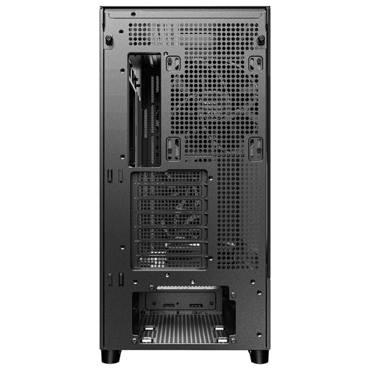 Antec flux midi tower behuizing (zwart | 2x usb-a | 1x usb-c | tempered glass)
