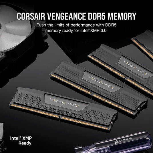 Corsair vengeance 32 gb ddr5-6000 (2x 16 gb) werkgeheugen (zwart, cmk32gx5m2e6000c36, xmp 3.0)