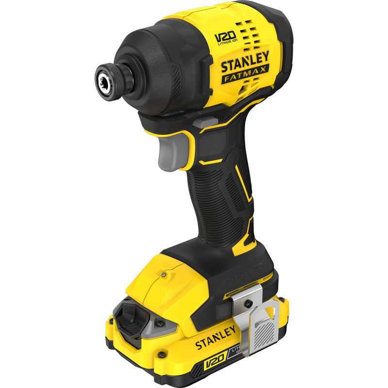 Load image into Gallery viewer, Stanley fatmax v20 18v slagschroevendraaier (zwart geel, accu en oplader inbegrepen, met koffer)
