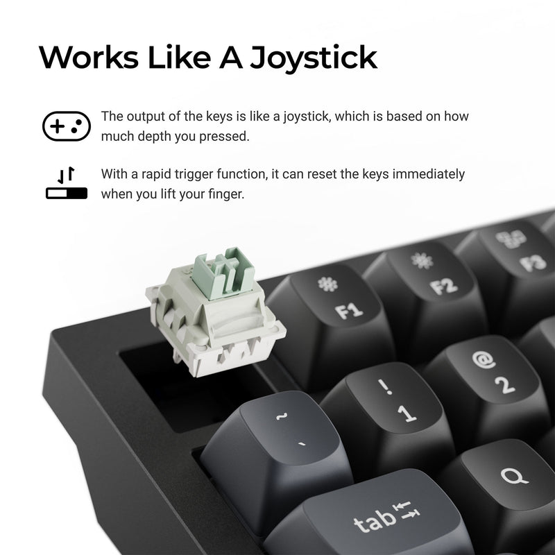 Load image into Gallery viewer, Keychron q6 he 8k magnetic switch keyboard (zwart, us lay-out (qwerty), ultra-fast lime, 100%, rgb, hot swap, 8k)
