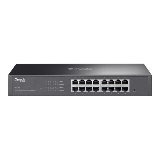 Tp-link omada es216g 16-poort gigabit easy managed switch (zwart)