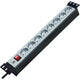 Brennenstuhl premium-line 19 stekkerdoos voor schakelkasten 8-voudig zwart lichtgrijs 3m h05vv-f 3g1,5 19 -formaat