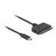 Delock usb type-c converter to 22 pin sata 6 gb s (zwart)
