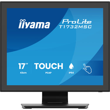 Iiyama prolite t1732msc-b2s 17 touchscreen monitor (zwart, vga, hdmi, displayport, audio, touchscreen)