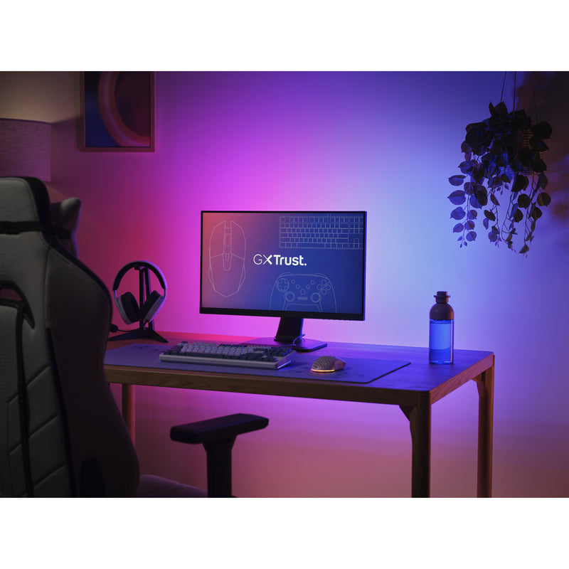 Load image into Gallery viewer, Trust gxt 907 vybz rgb-achtergrondverlichting voor monitoren (zwart)
