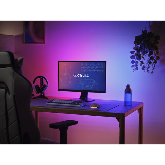 Trust gxt 907 vybz rgb-achtergrondverlichting voor monitoren (zwart)