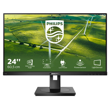 Philips 242b1g 23.8 monitor (zwart, hdmi, displayport, dvi-d, vga, usb-a, usb-b)