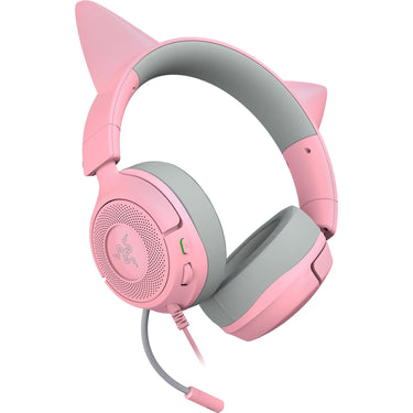 Razer kraken kitty v3 x quartz over-ear gaming headset (roze grijs)