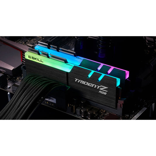 G.skill trident z rgb 16 gb ddr4-3000 (2x 8 gb) werkgeheugen (zwart, f4-3000c16d-16gtzr, xmp 2.0)