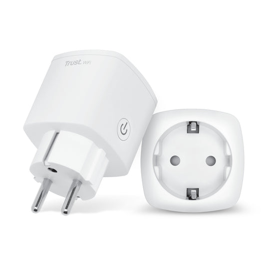 Trust slimme wifi stekker (wit, 2 stuks, wifi 2.4ghz)