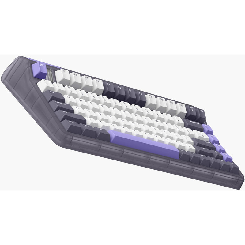 Load image into Gallery viewer, Iqunix og80 lavandin wireless mechanical keyboard, gaming toetsenbord (lavendel, us lay-out, cherry mx red, 80% (tkl), hot-swappable, pbt, 2.4ghz | bluetooth 5.1 | usb-c)
