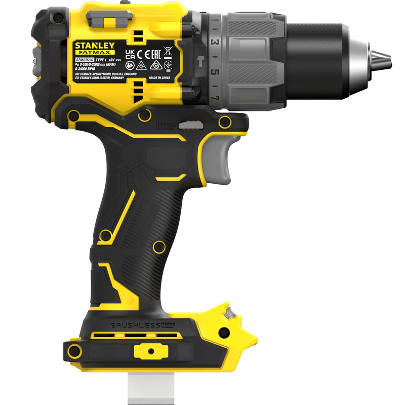 Load image into Gallery viewer, Stanley fatmax v20 18v borstelloze schroefklopboormachine (geel zwart, accu en oplader niet inbegrepen)
