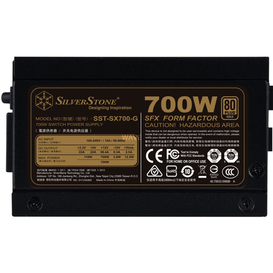 Silverstone sx700-g v1.1-gm modulaire 700 watt voeding (4x pcie)