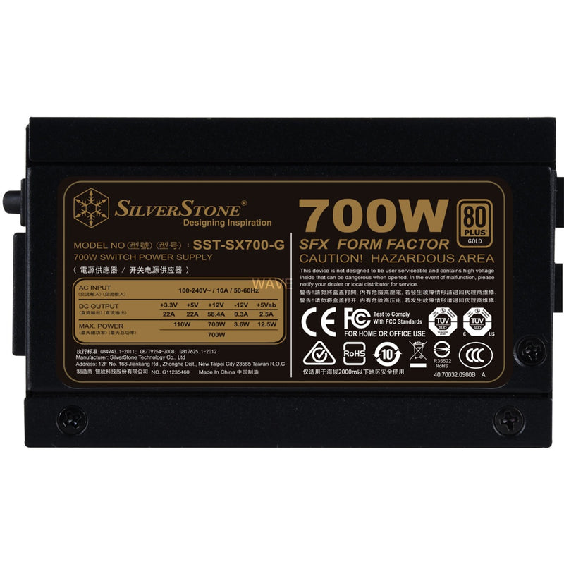 Load image into Gallery viewer, Silverstone sx700-g v1.1-gm modulaire 700 watt voeding (4x pcie)
