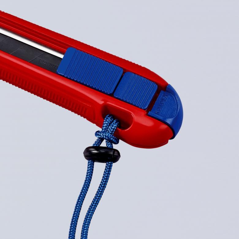 Load image into Gallery viewer, Knipex cutix universele mes stanleymes (rood blauw, incl. 2 mesbladen)
