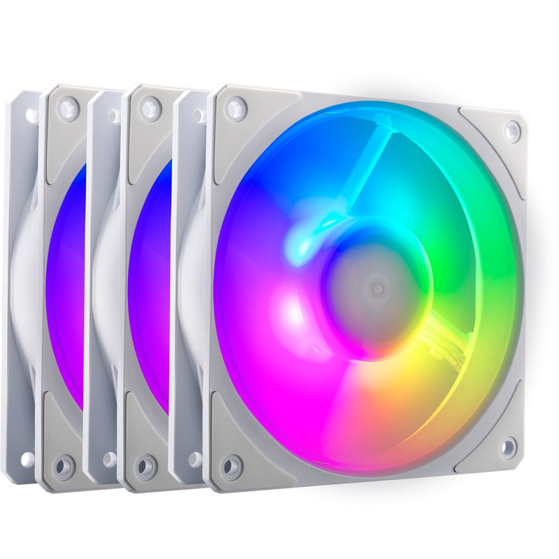 Load image into Gallery viewer, Cooler master mobius 120p argb 120x120x25 case fans (wit, 3 stuks, 120 x 120 x 25 mm, pwm)
