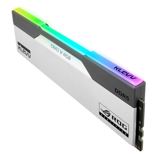 Klevv cras v rgb rog 32 gb ddr5-6200 (2x 16 gb) werkgeheugen (wit, kd5agua80-62b320p, xmp, expo)